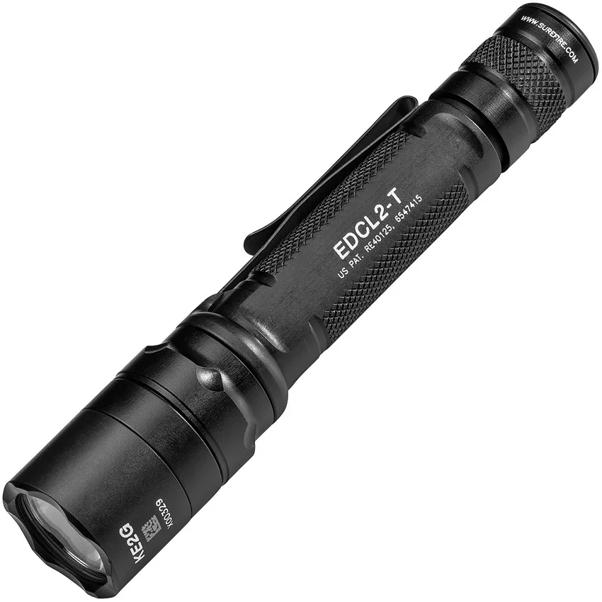SureFire Dual Output Everyday Carry Flashlight Black  (1,200 Lumens) EDCL2-T