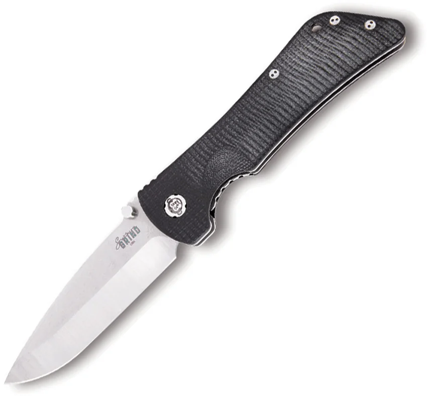 Southern Grind Bad Monkey Drop Point Knife Black G-10 (4" Satin)