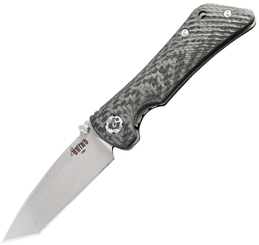 Southern Grind Spider Monkey Tanto Liner Lock Knife CF (3.25" Stonewash)