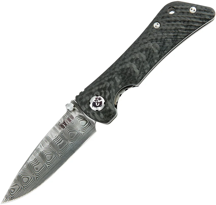 Southern Grind Spider Monkey Liner Lock Knife Carbon Fiber (3.25" Damascus)