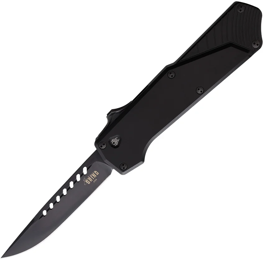 Southern Grind Arachnid OTF Automatic Knife Black Aluminum (3.25" Black)