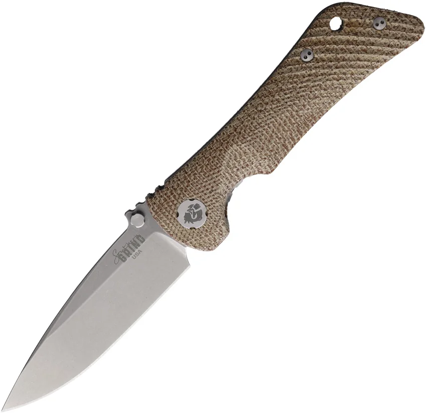 Southern Grind Spider Monkey Knife Micarta Brown (3.4" Stonewash)