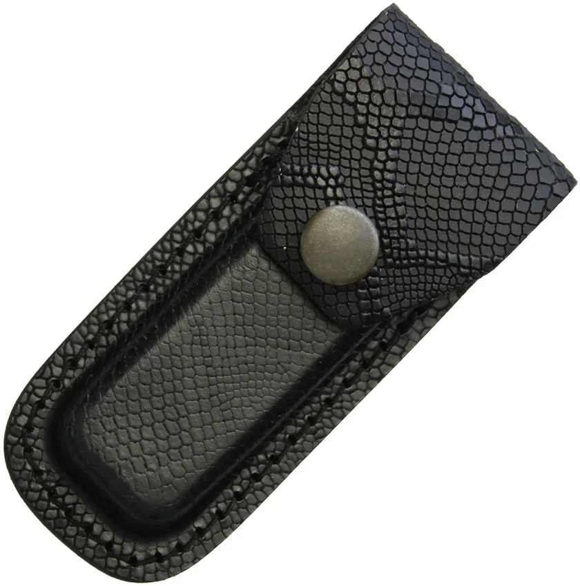 Tallen 3.5" Folding Knife Black Leather Sheath (SH1204)