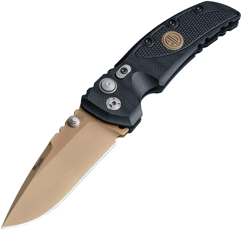 Hogue Sig Sauer EX-01 Tactical Folding Knife Black G-10 (3.5" FDE) 36170
