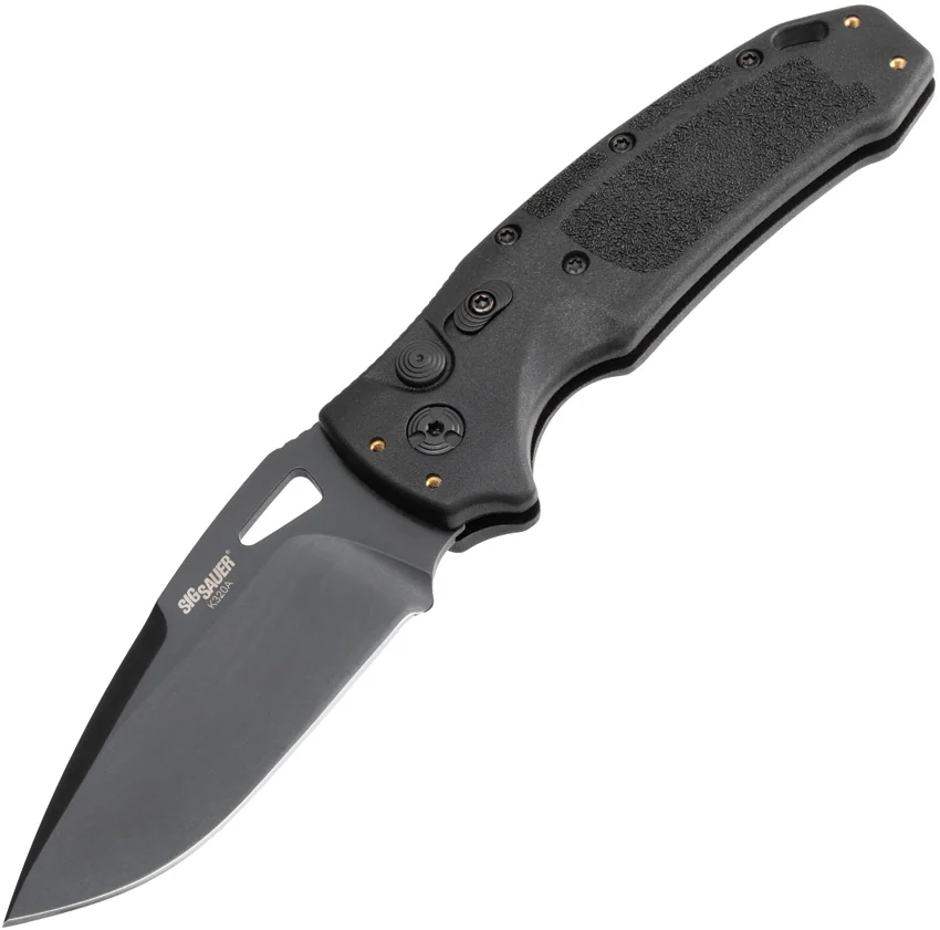 Hogue Sig K320A Nitron  Automatic Knife Black Polymer Drop Point (3.5" Black)