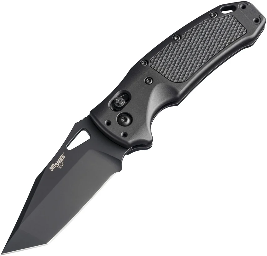 Hogue SIG K320 AXG Tanto Manual Folding Knife Black Aluminum/G-10 (3.5" Black)