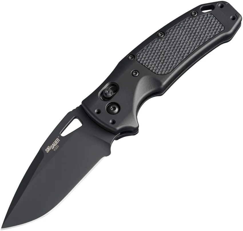 Hogue SIG K320 AXG Manual Folding Knife Black Aluminum/G-10 (3.5" Black)