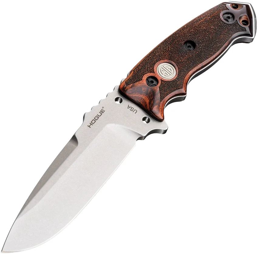 Hogue Knives EX-F01 Fixed Blade Knife Rosewood (5.5" Plain) 37175