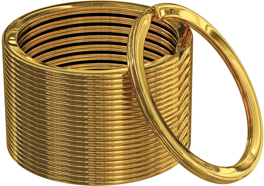 Silipac Split Key Rings Gold