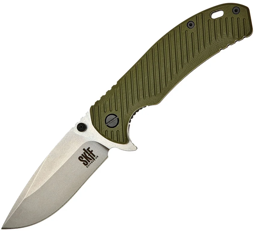 SKIF Knives Sturdy II Frame Lock Knife OD Green G-10 (3.8" Black SW)