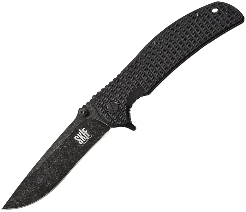 SKIF Knives Urbanite Frame Lock Knife Black G-10/Steel (3.75" Black SW)
