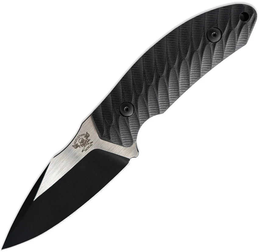 Skallywag Tactical Crows Nest Fixed Blade Knife Black G-10 (3.2" Two-Tone)