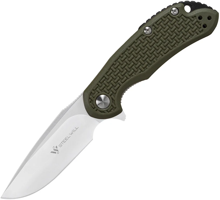 Steel Will Knives Cutjack Mini Flipper Knife OD Green FRN (3" Satin) C22M-1OD