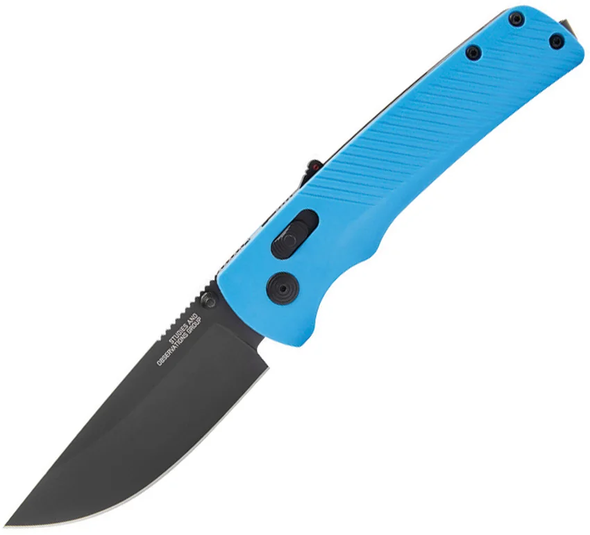 SOG Flash AT-XR Lock Assisted Opening Knife Civic Cyan (3.45" Dark Gray)