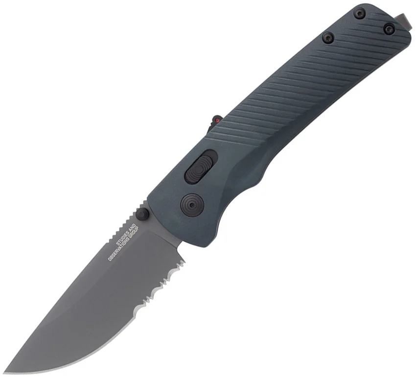 SOG Flash AT-XR Lock Knife Urban Gray GRN (3.45" Dark Gray Serr)
