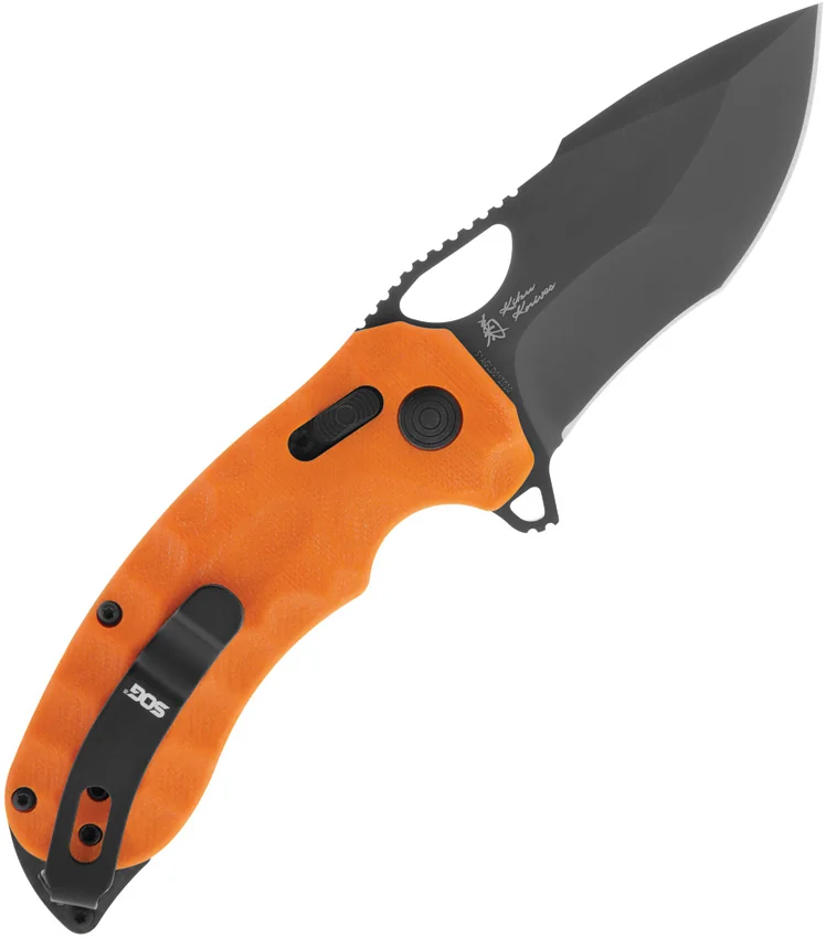 SOG Kiku XR LTE Knife Orange G-10 (3" Gray) 12-27-03-57