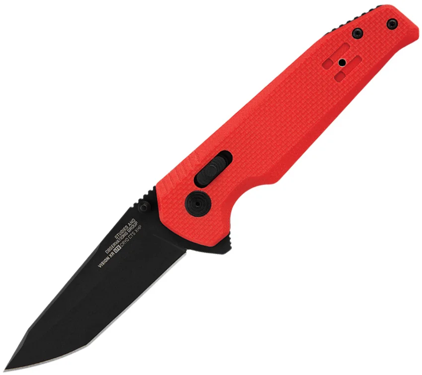 SOG Vision XR LTE Flipper Knife Red G-10 (3.4" Black)