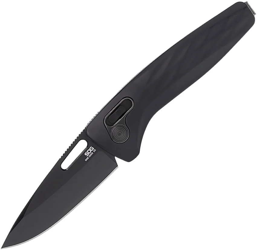 SOG One-Zero XR Lock Knife Black Aluminum (3.1" Black Chrome)