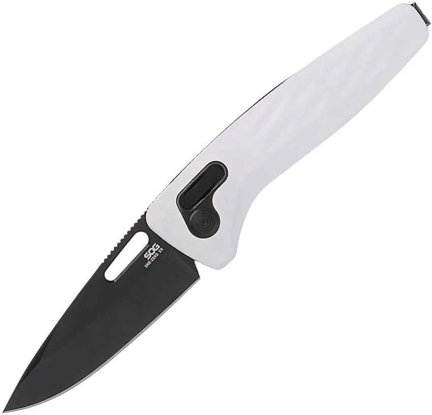 SOG One-Zero XR Lock Knife White Al (3.1" Black Chrome)