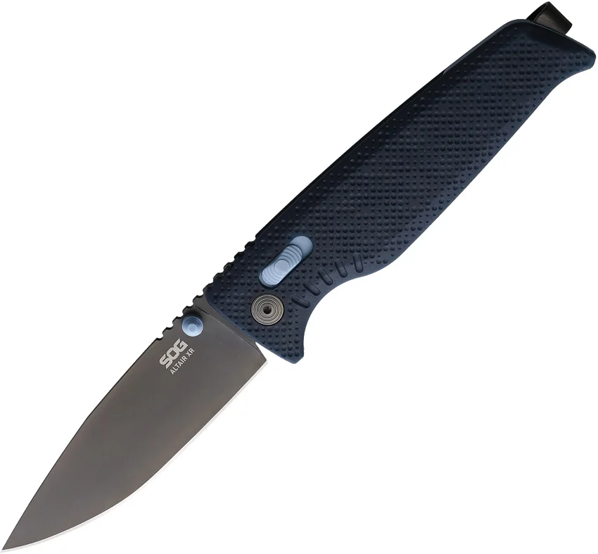 SOG Altair XR Lock Folding Knife Squid Ink Black/Blue Nylon (3.2" Black)