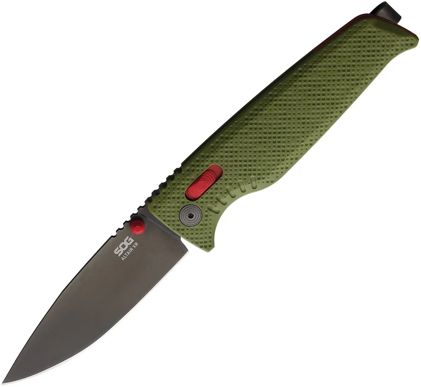 SOG Altair XR Lock Folding Knife Field Green GRN (3.2" Gray) 12-79-03-57