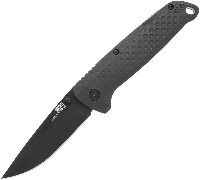 SOG Adventurer LB Blackout Lock Back Knife GFN Black (3.00" Black) 13110157