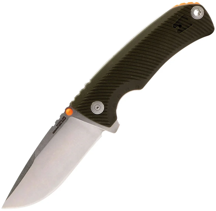 SOG Tellus Frame Lock Knife OD Green FRN (3.65" Stonewash Cryo 440)