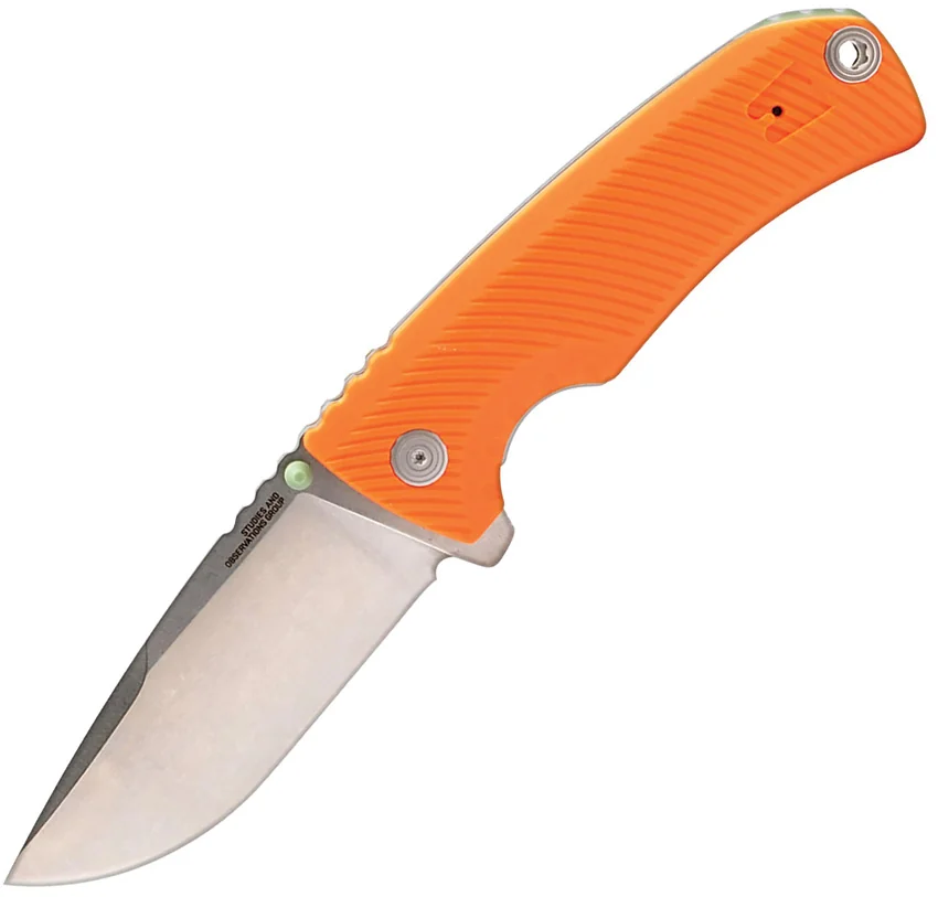 SOG Tellus FLK Blaze Frame Lock Knife Orange GRN (3.65" Stonewash)