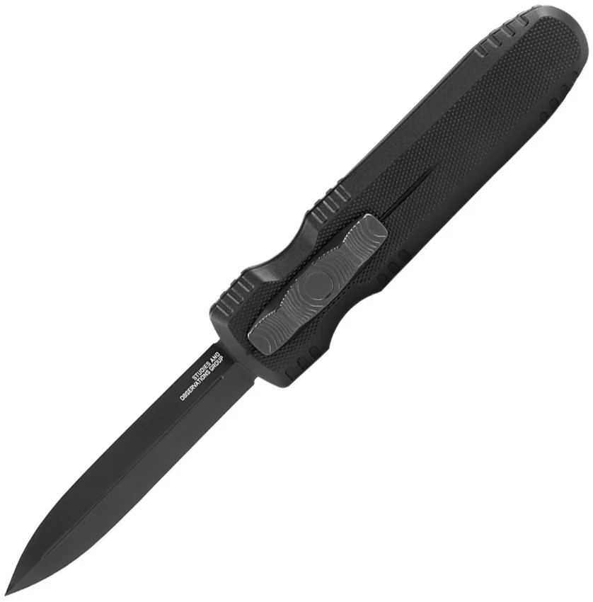 SOG Knives Pentagon OTF Automatic Dagger Knife Black (3.8" Black)