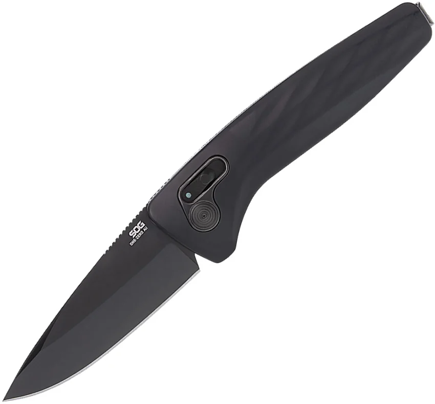 SOG One-Zero AU Automatic Knife Black Al (3.1" Black Chrome)