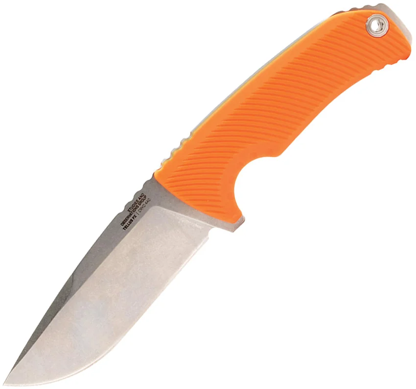 SOG Tellus FX Blaze Fixed Blade Knife Orange GRN (4.2" Stonewash)