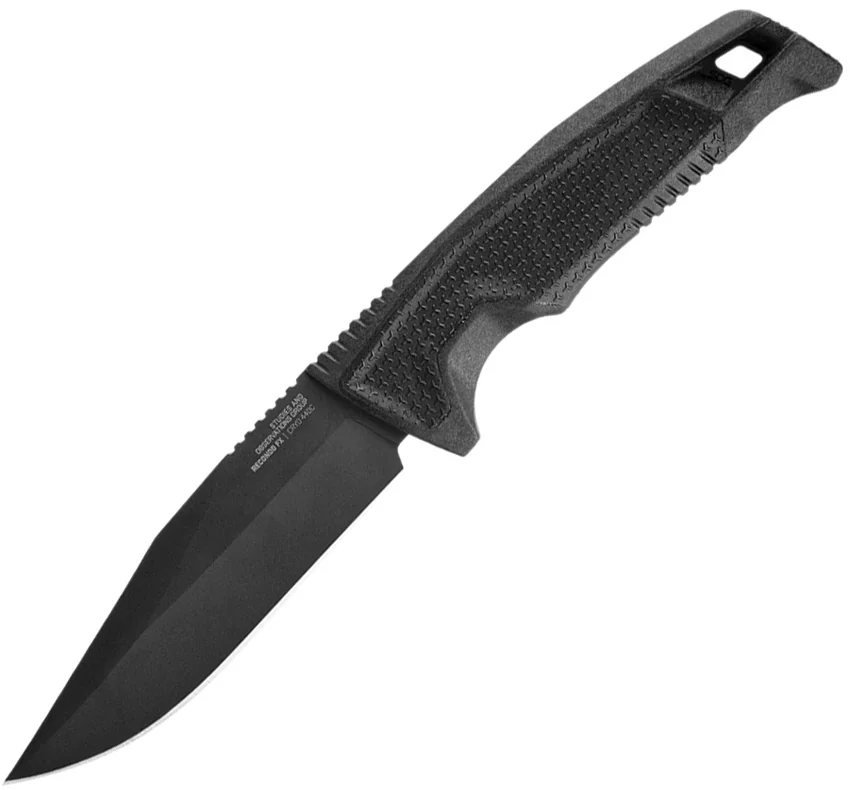 SOG Recondo FX Fixed Blade Knife Black GRN/Rubber (4.6" Black Ti Ni)