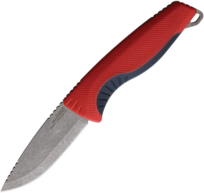 SOG Aegis FX Fixed Blade Knife Rescue Red/Indigo Blue (3.6" Stonewash)