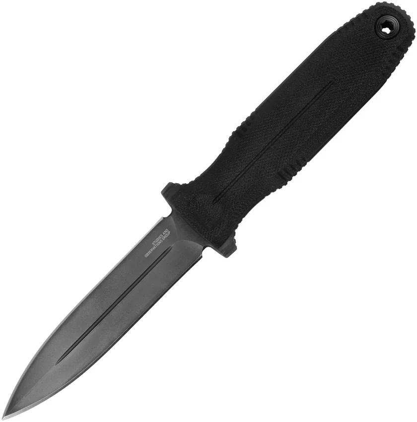 SOG Knives Pentagon FX Fixed Blade Knife Blackout G10 (4.75" Black)