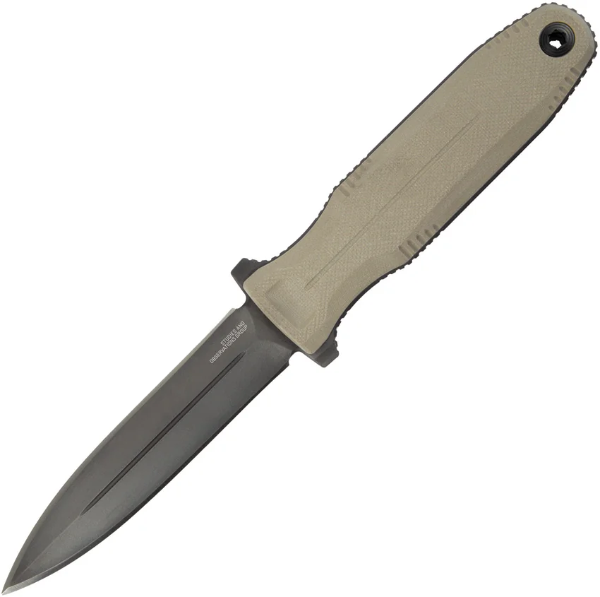 SOG Knives Pentagon FX Fixed Blade Knife Flat Dark Earth G10 (4.75" Black)