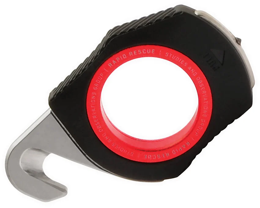 SOG Rapid Rescue Hook Black Red GRN (.80" Satin)