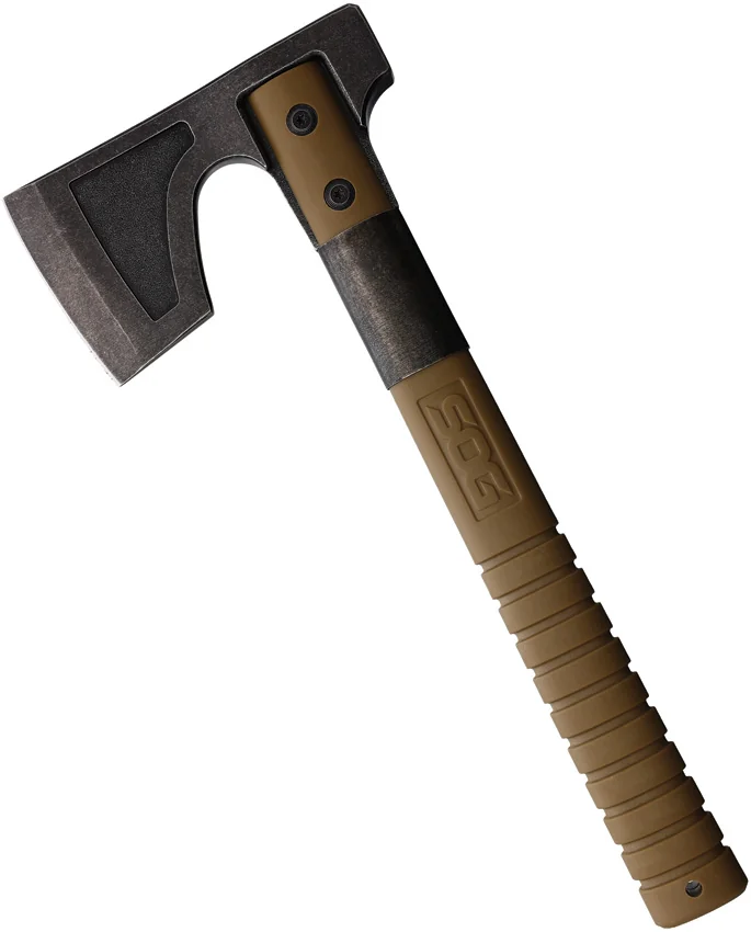 SOG Camp Axe w/ Molded Nylon Sheath Tan GRN (Black Stonewash) SOGCH1003CP