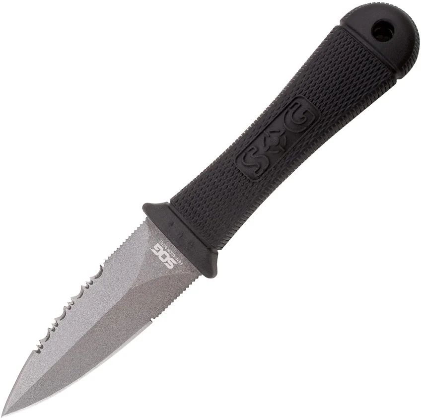 SOG Mini Pentagon M14 Fixed Blade Knife (3.5" Black Serr)
