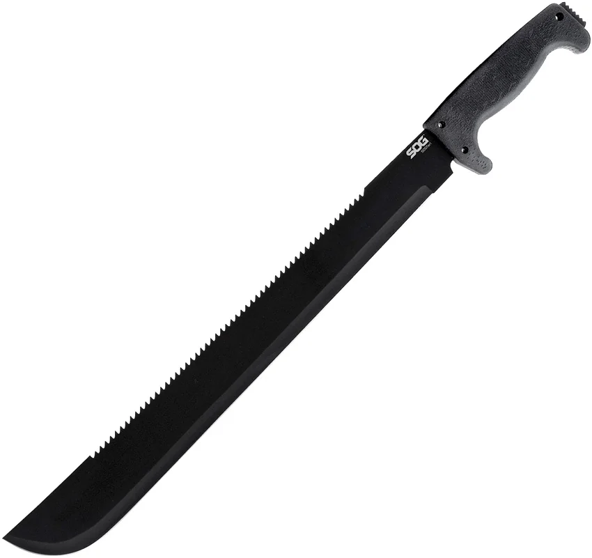 SOG SOGfari Machete Fixed Blade Knife (18" Black) MC-02
