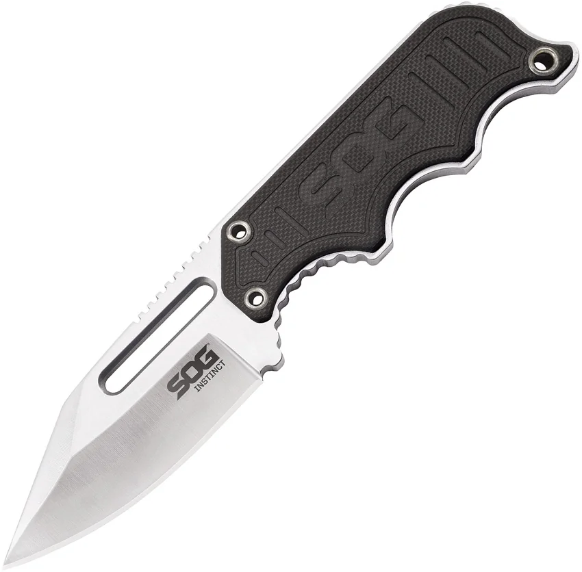 SOG Instinct Fixed Blade Knife Black G-10 (2.3" Satin) NB1012