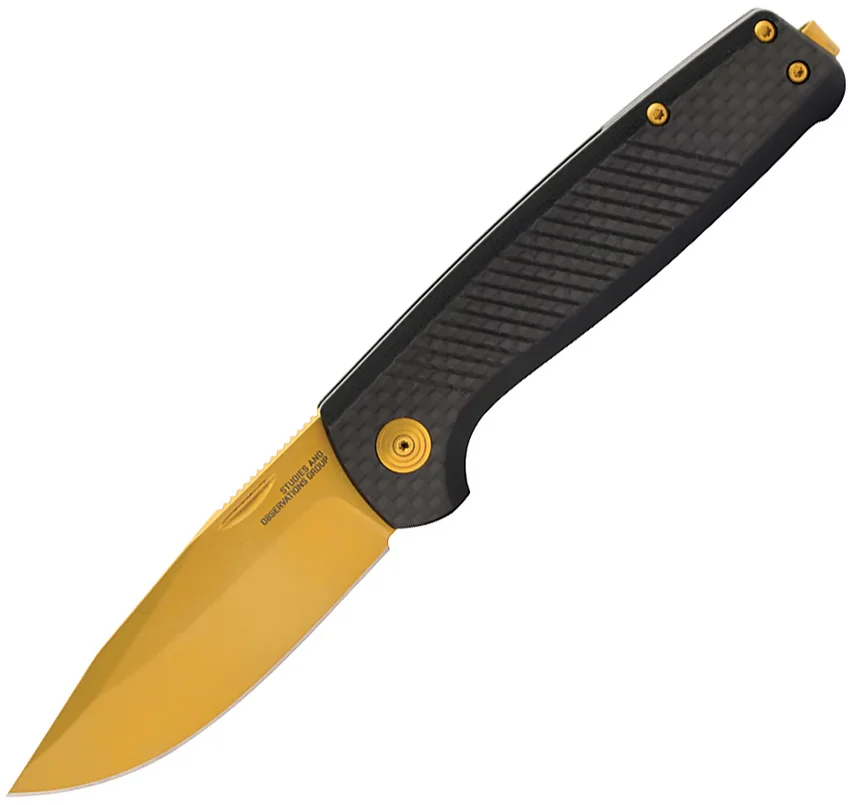 SOG Terminus Slip Joint LTE Carbon Fiber (2.9" Gold)