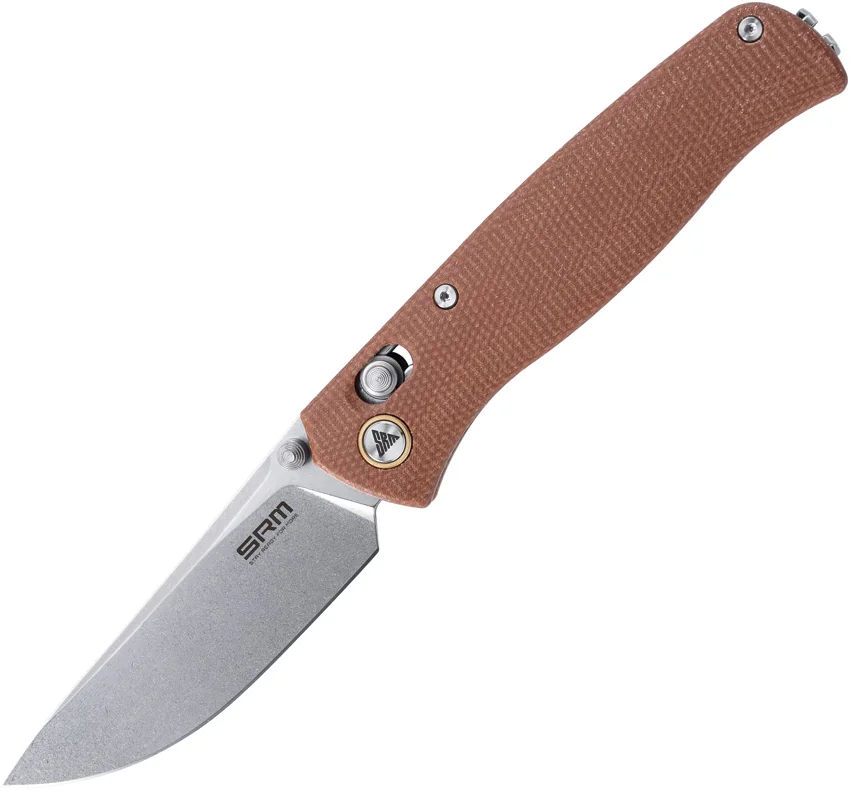 Srm Knives 255L Ambi Lock Brn G10