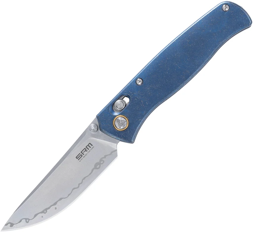 Srm Knives 255L Ambi Lock Blue Ti