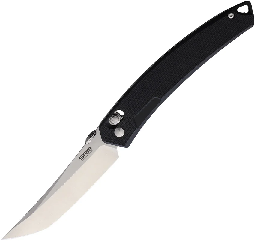 SRM Knives Ambi Lock Knife Black G-10 (3.5" Satin) 9211