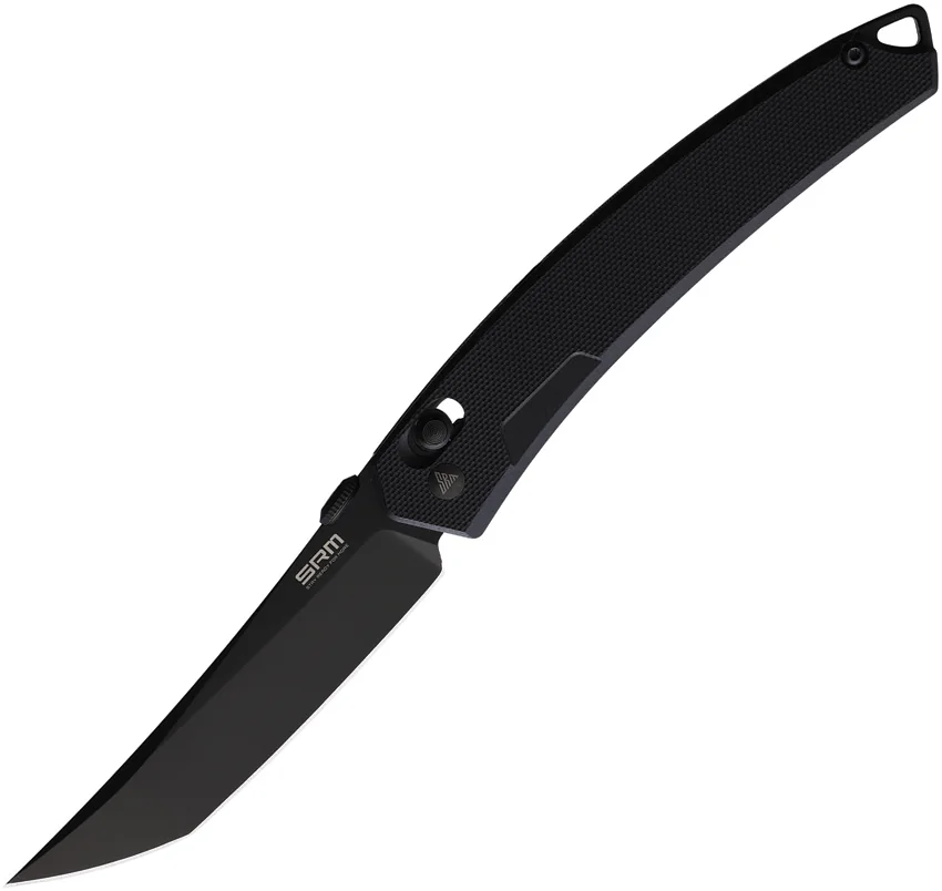 SRM Knives 9211 Ambi Lock Knife Black G-10 (3.5" Black)
