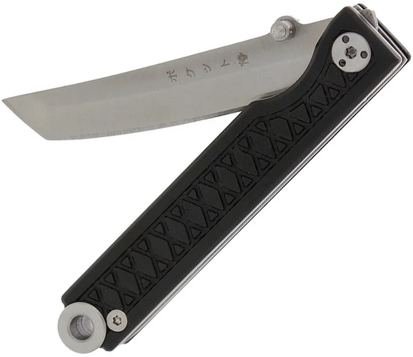 StatGear Pocket Samurai Liner Lock Keychain Knife Black Al (2.1" Satin)