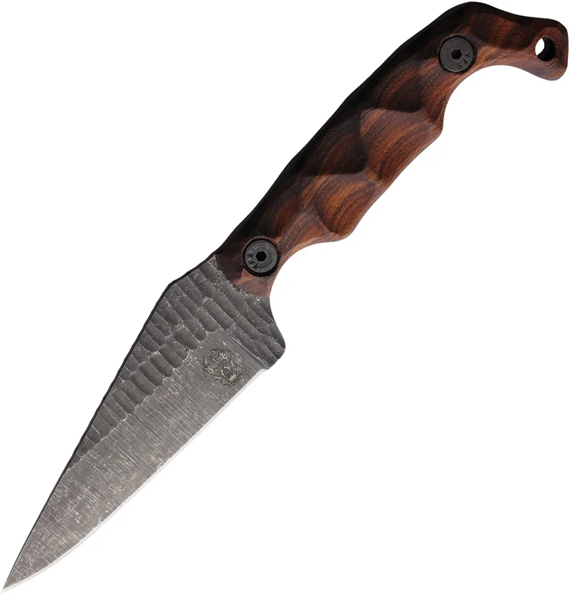 Stroup Knives Bravo 5 Wharncliffe Fixed Blade Knife Rosewood (3.5" Acid Wash)