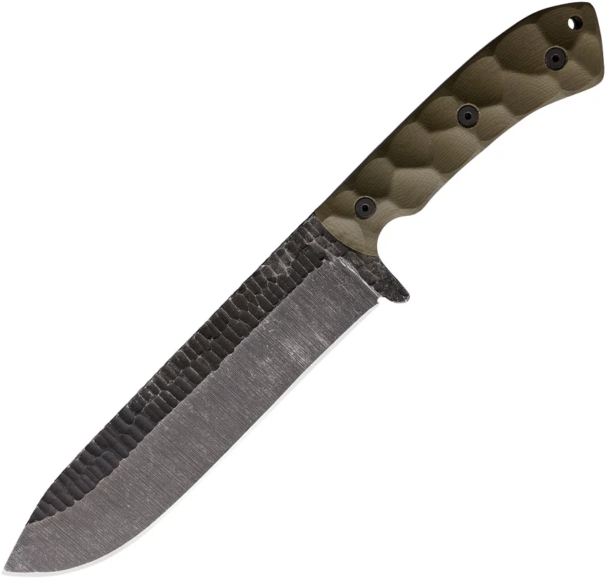Stroup Knives BK1 Fixed Blade Knife OD Green G-10 (7.8" Acid Wash)