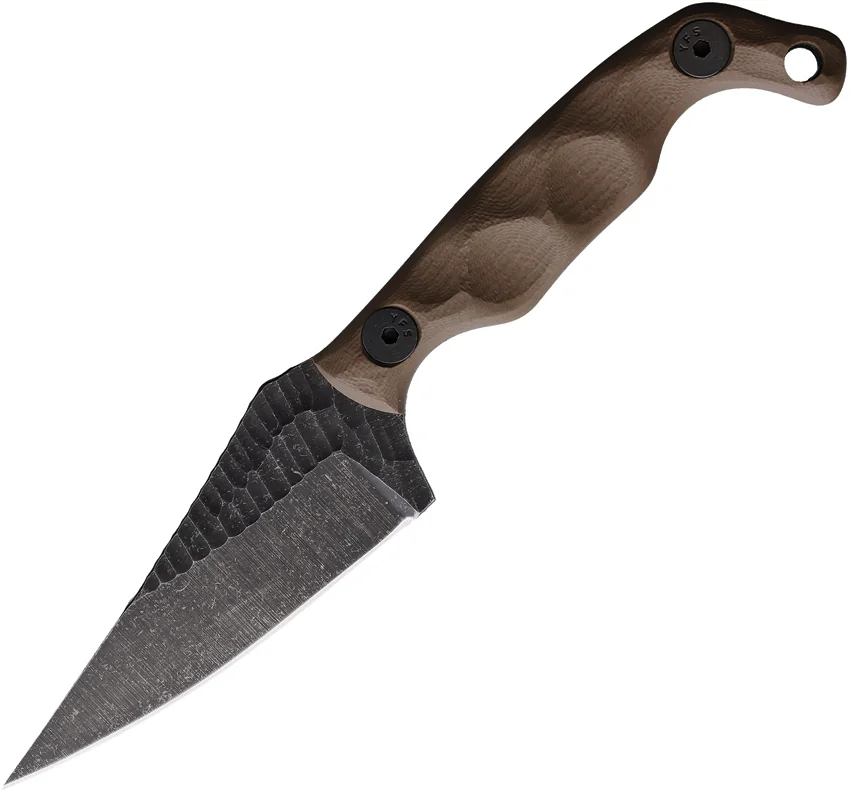 Stroup Knives Mini Mod 1 Fixed Blade Knife FDE G-10 (3.75" Acid Wash)