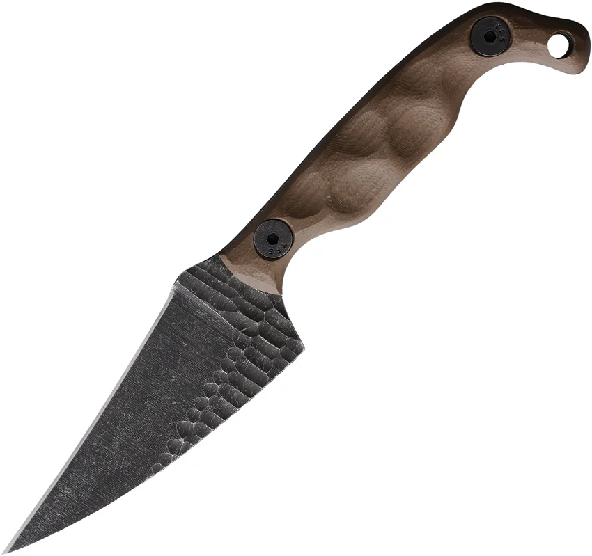 Stroup Knives Mini Mod 2 Fixed Blade Knife FDE G-10 (3" Black Stonewash)